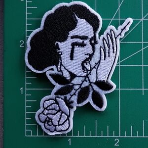 2/$10 Gothic Black and White Embroidered Patch